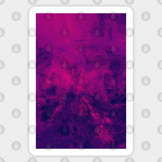 Dark Pink and Purple Abstract Splash Artwork Sticker by love-fi